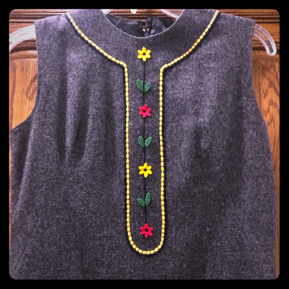 1960s Wool Mini Dress